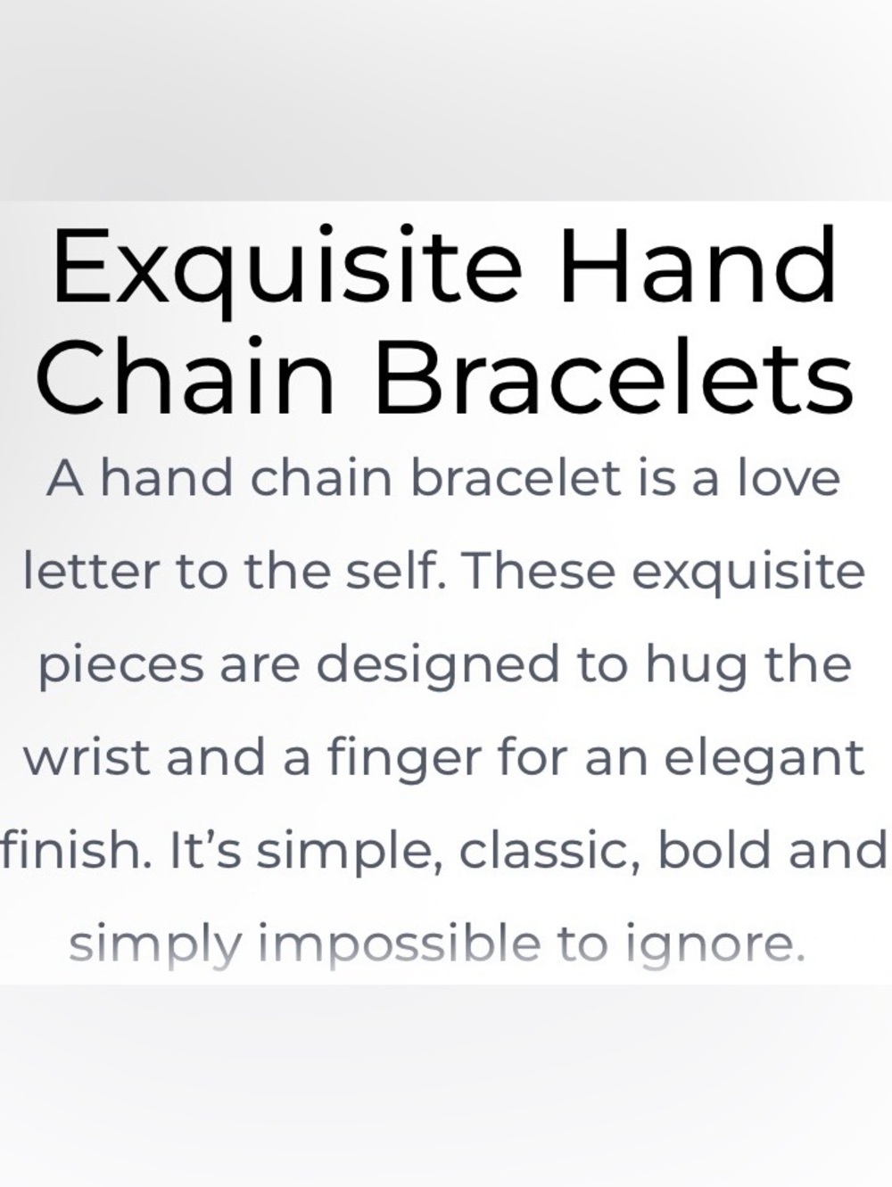 Adina Eden White Gold Plated and Triple A CZ Hand Chain Bracelet - Picture 2 of 8